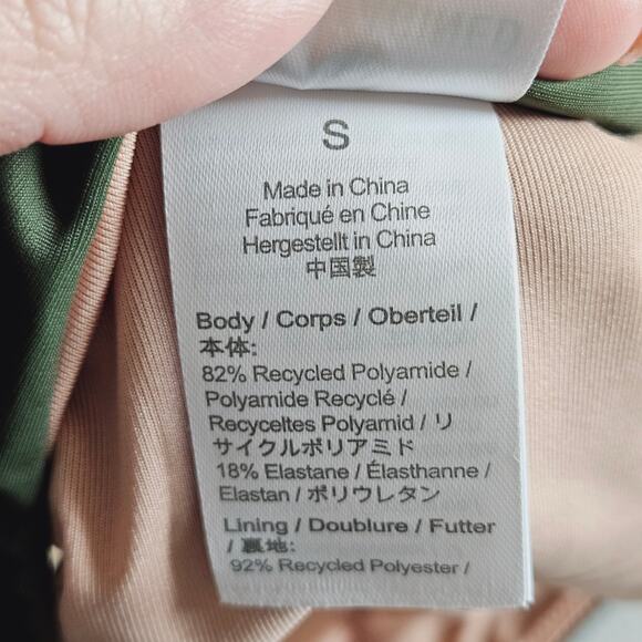 J Crew Curved Waist Cheeky Bikini Bottom Green Women's Small Swim Beach Pool - Picture 4 of 5